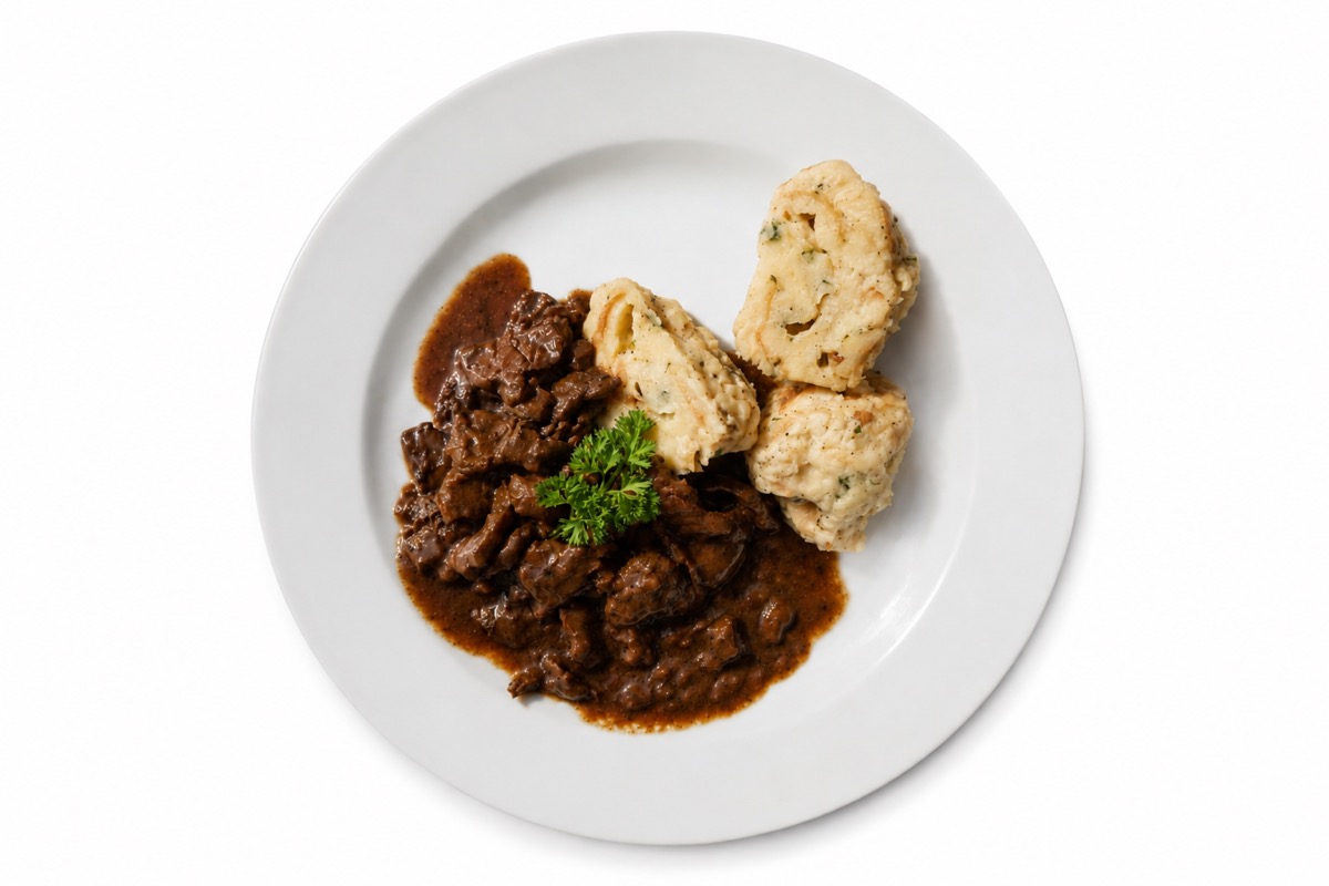 Guláš s knedlíky — Restaurace Celnice